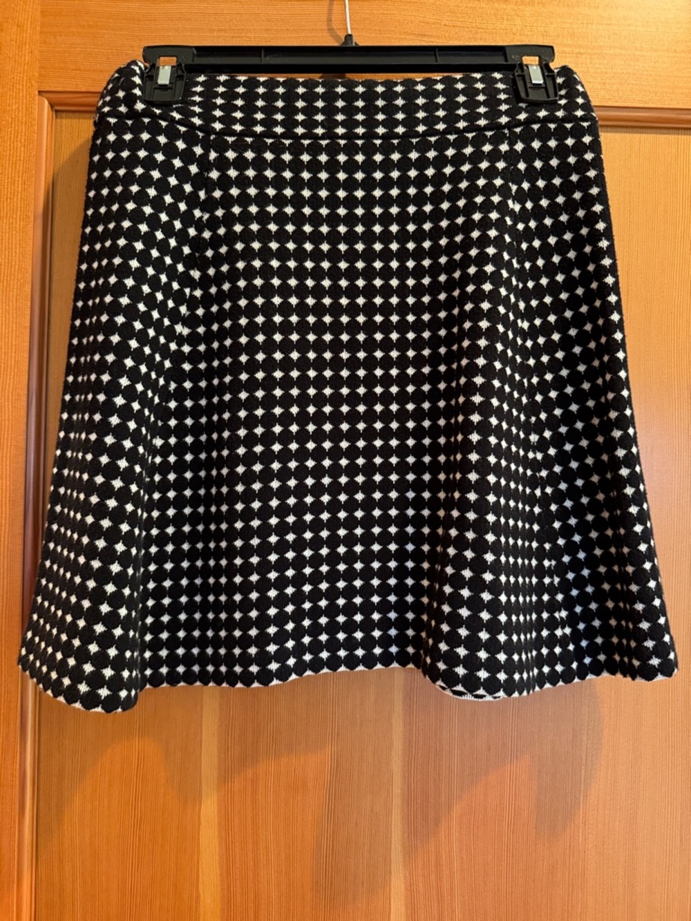 Theory Black and White Geometric Circle Skater Skirt